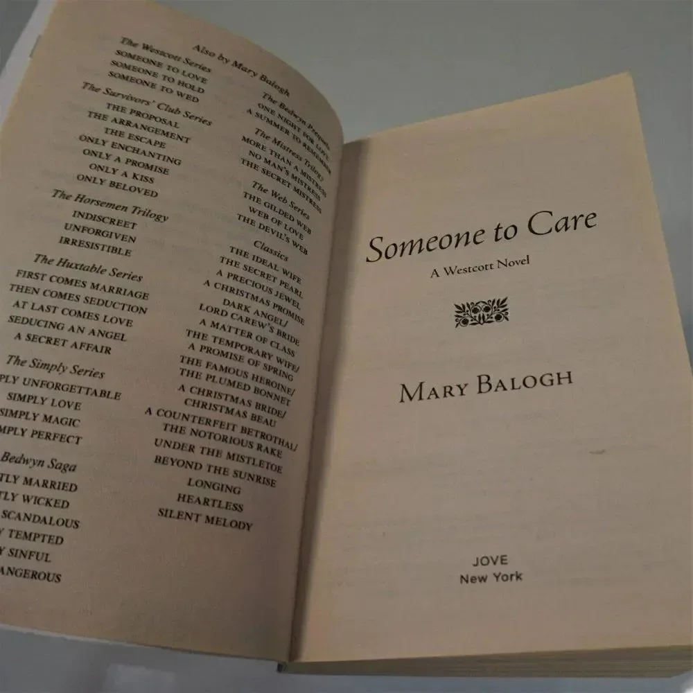 Someone to Care by Mary Balogh A Westcott Novel 2018 Jove Mass Market Paperback